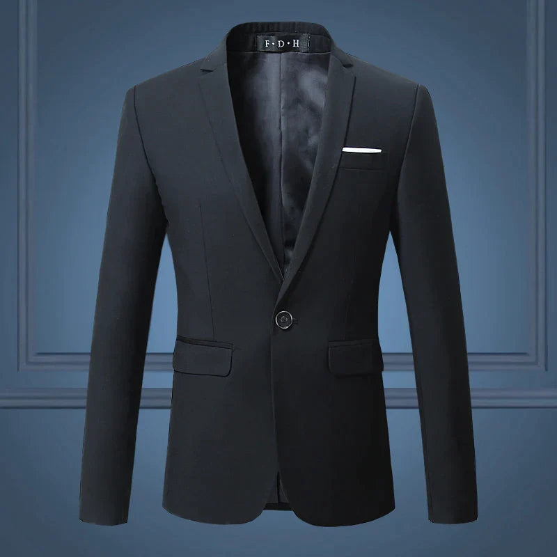 Sahari – Blazer clásico para hombre con corte slim para oficina y ocasiones festivas