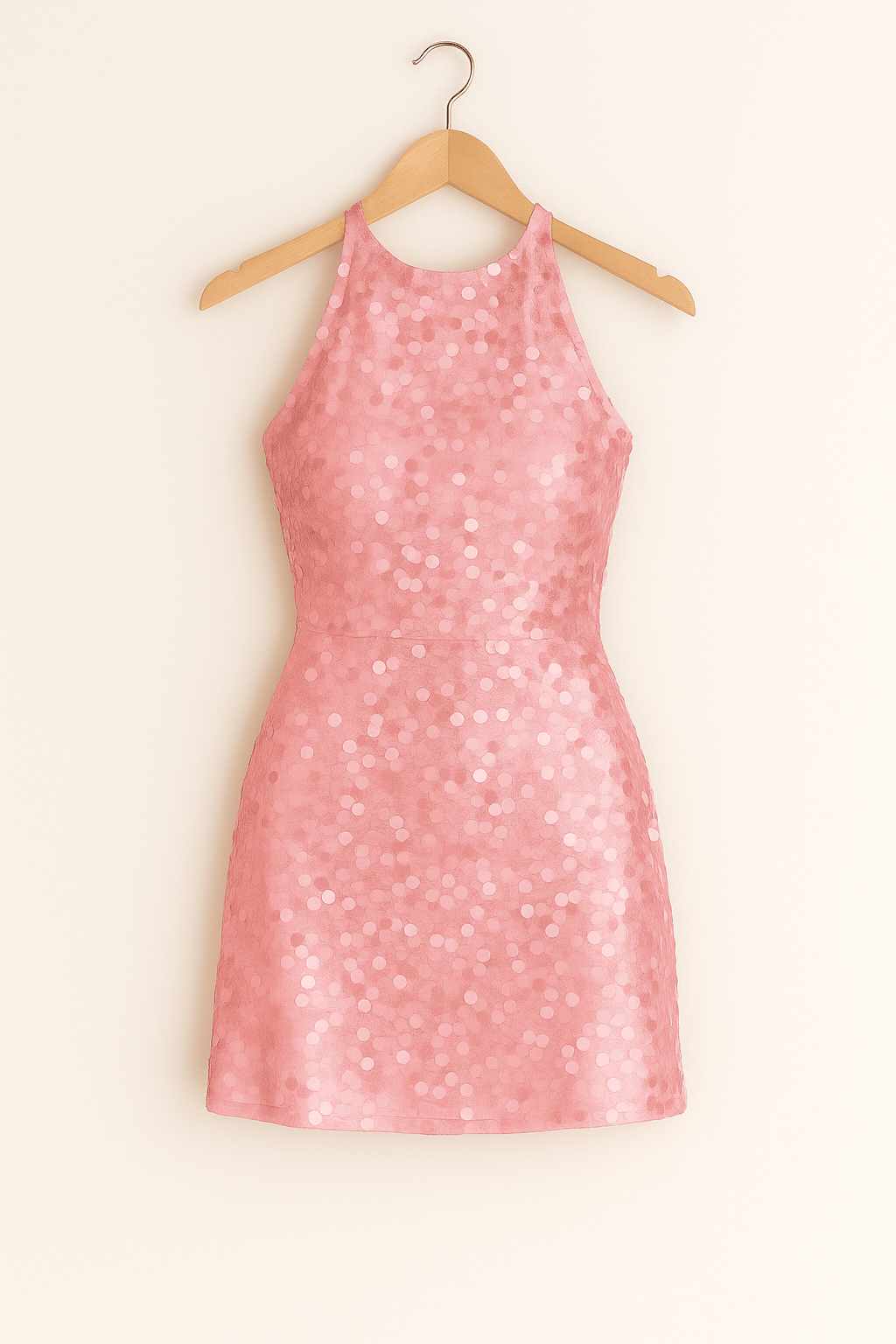 Sahari - Vestido de mujer | Lentejuelas, ajustado, cuello halter