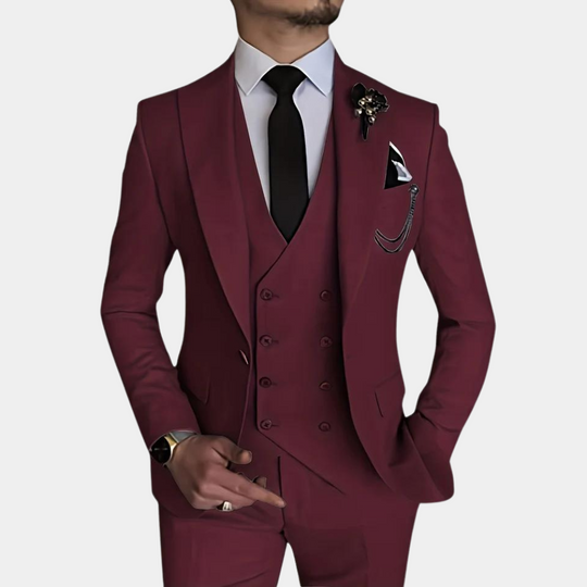 Sahari - Abito da uomo | 3 pezzi, Slim Fit, miscela di cotone di alta qualitÃ