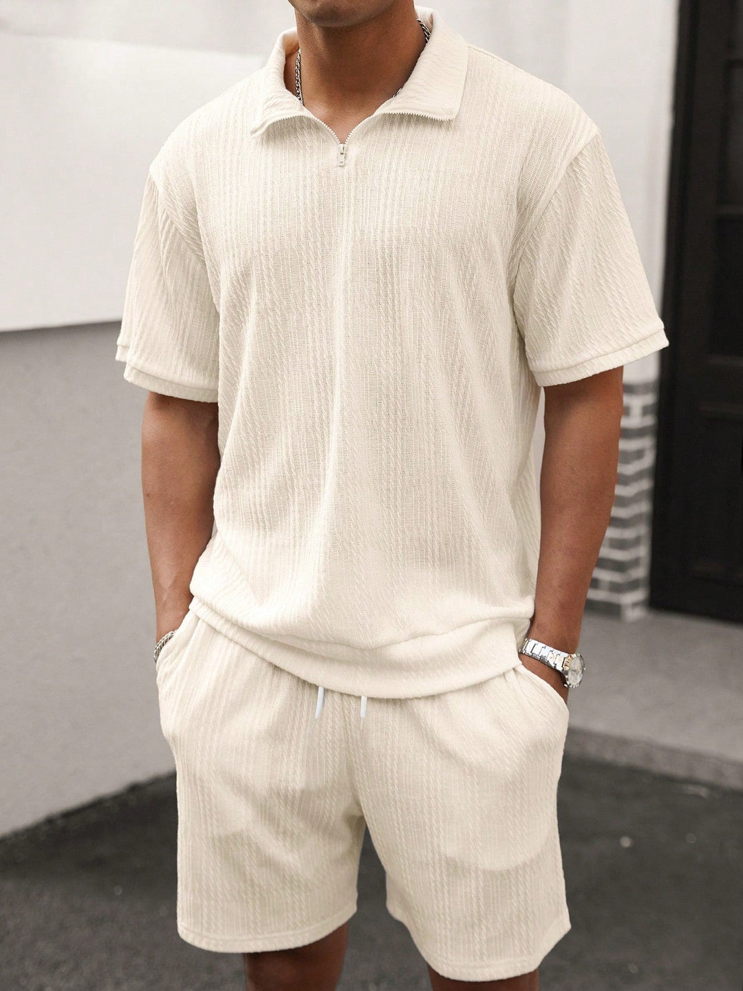 Sahari – luchtig herenset met overhemd en korte broek