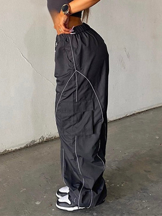 Sahari - Damen Baggy Hose | Low Waist, Weites Bein