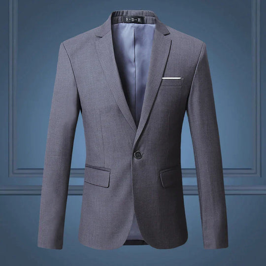 Sahari – Blazer clásico para hombre con corte slim para oficina y ocasiones festivas