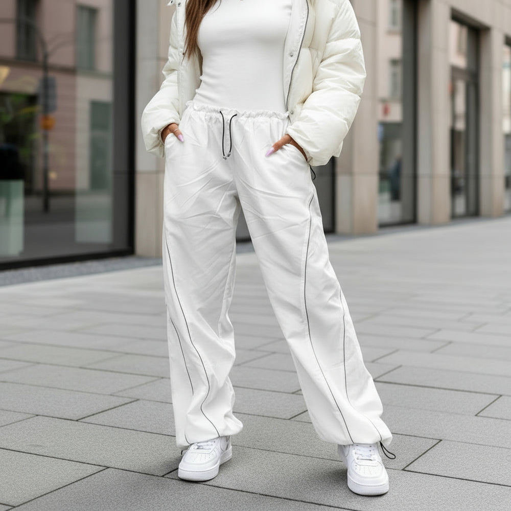 Damenhose | Baggy Fit, Niedrige Taille, Weites Bein - 2