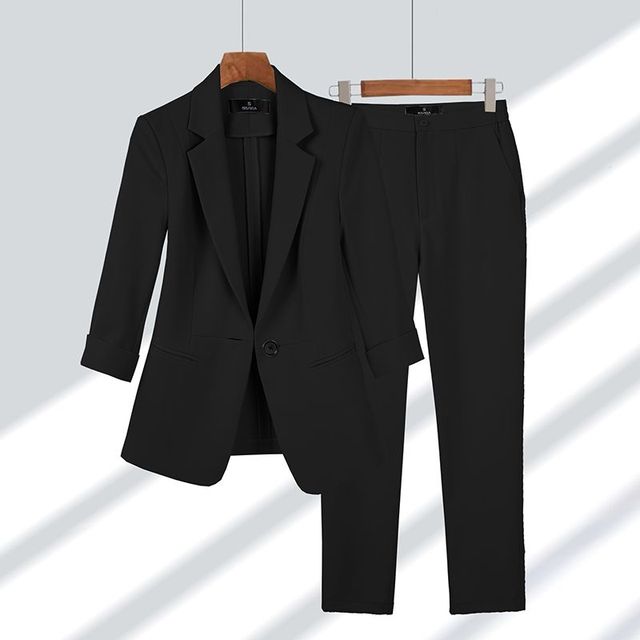 Sahari - Conjunto de blazer y pantalón para mujer | Entallado, elegante, versátil