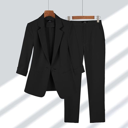 Sahari - Conjunto de blazer y pantalón para mujer | Entallado, elegante, versátil
