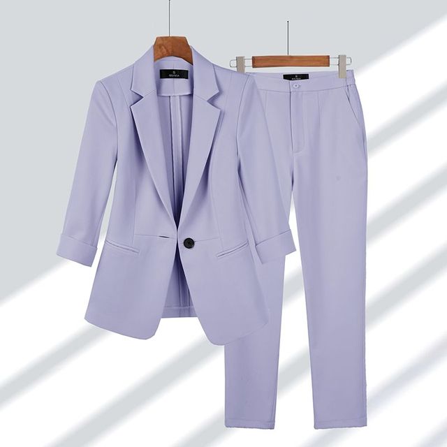 Sahari - Conjunto de blazer y pantalón para mujer | Entallado, elegante, versátil