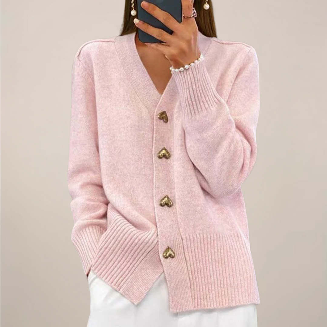 Sahari - Dames Cardigan | Gouden Hartknopen, Elegante Pasvorm