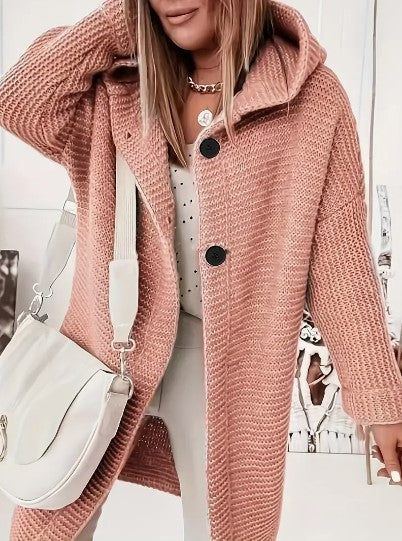 Sahari - Cardigan da donna | Cappuccio, stile casual