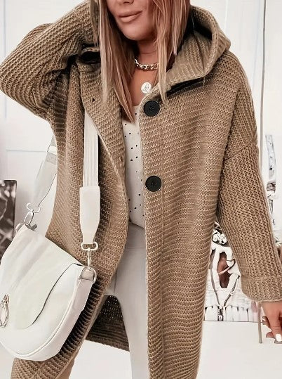 Sahari - Cardigan da donna | Cappuccio, stile casual