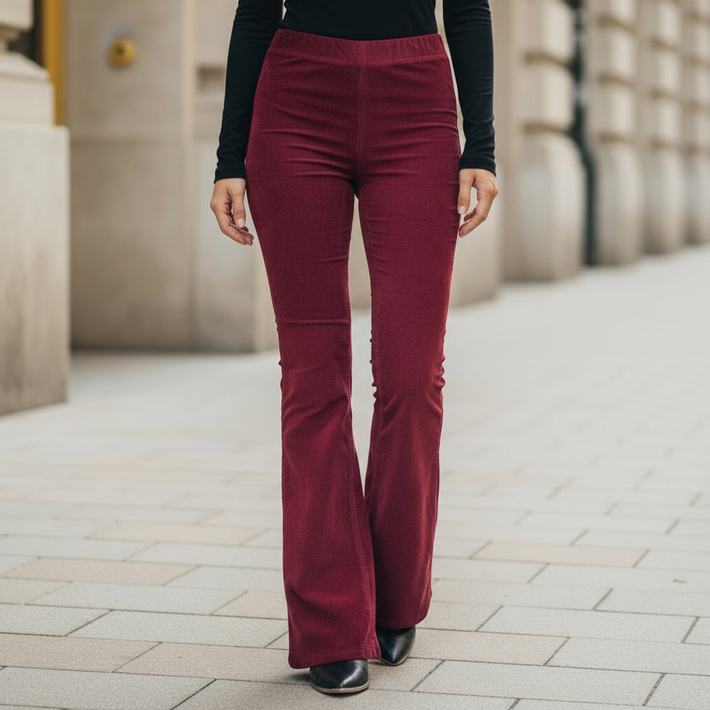 Damenhose | Hohe Taille, Elegante Flared Passform für Stilbewusste - 2