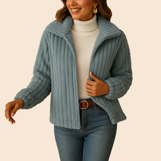 Sahari - Chaleco de forro polar para mujer | Largo, cuello alto, ultracaliente