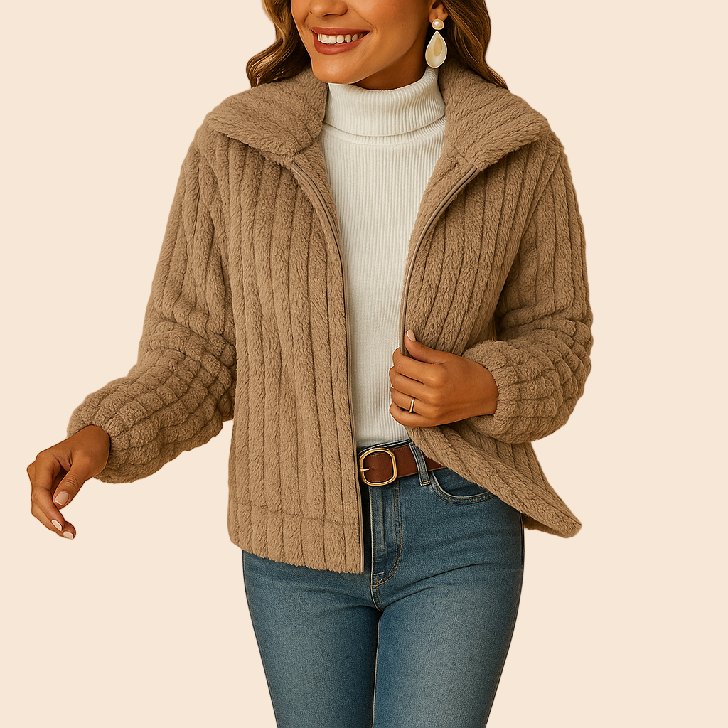 Sahari - Chaleco de forro polar para mujer | Largo, cuello alto, ultracaliente