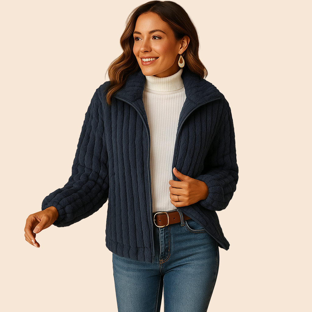 Sahari - Chaleco de forro polar para mujer | Largo, cuello alto, ultracaliente