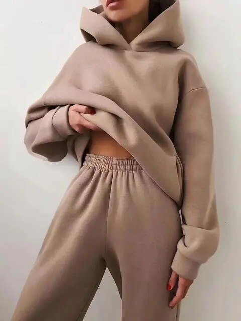 Sahari - Chándal para mujer | Sudadera con capucha y pantalón de chándal, comodidad de invierno