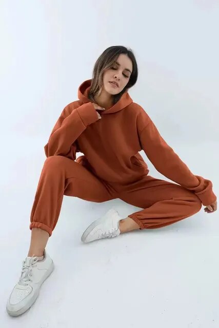 Sahari - Chándal para mujer | Sudadera con capucha y pantalón de chándal, comodidad de invierno
