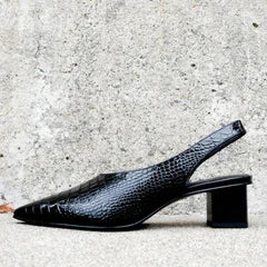 Sahari - Scarpe con tacco da donna | Ortopediche, design coccodrillo, confortevoli