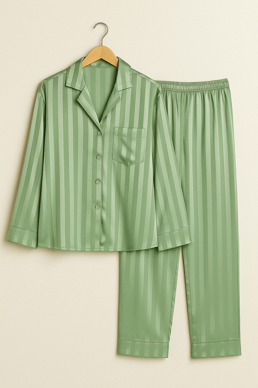 Sahari - Set pigiama da donna | Materiale morbido, motivo a righe classico