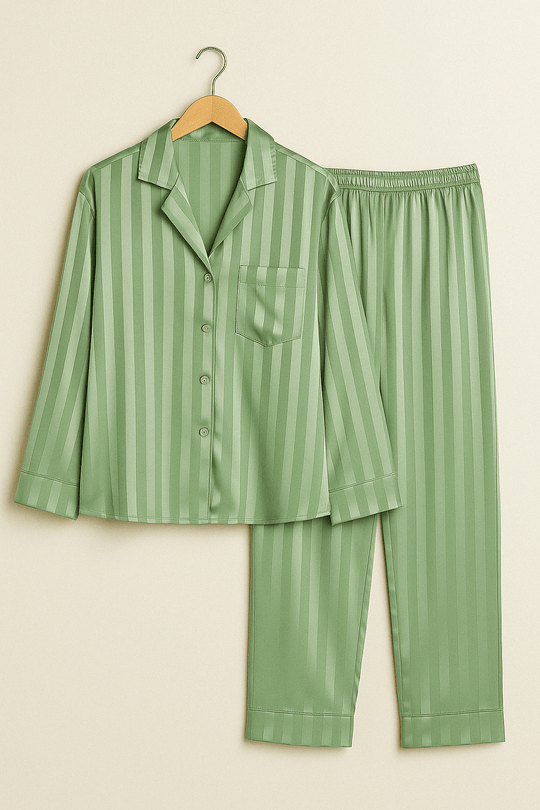 Sahari - Set pigiama da donna | Materiale morbido, motivo a righe classico