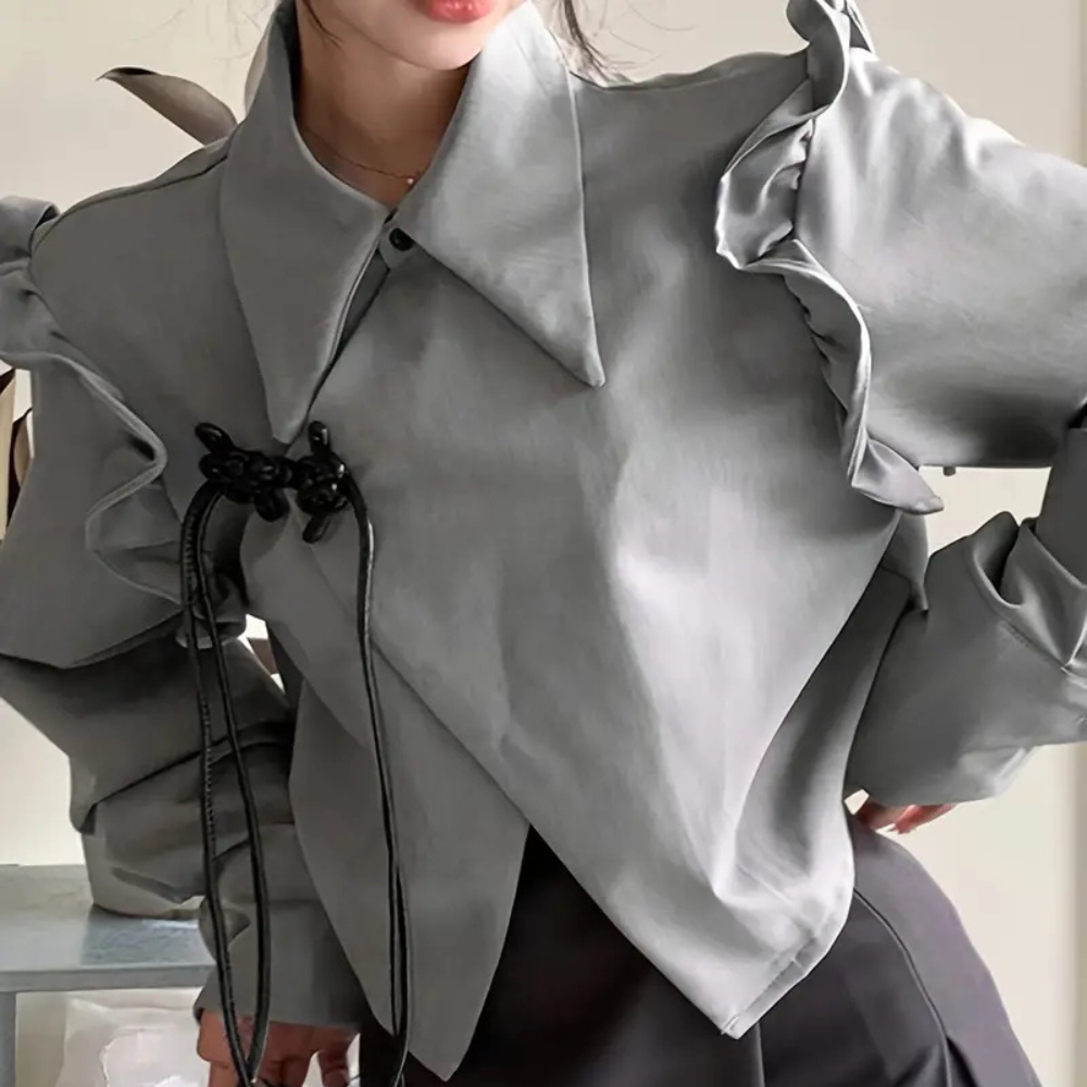 Sahari - Damen Top | Elegante Plooiendetails, Atmungsaktives Gewebe