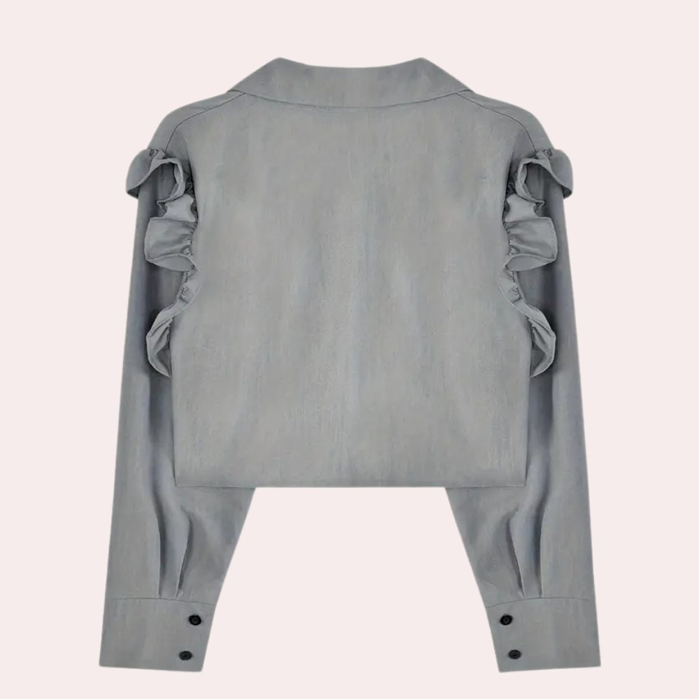 Sahari - Dames Top | Elegante plooidetails, ademend weefsel