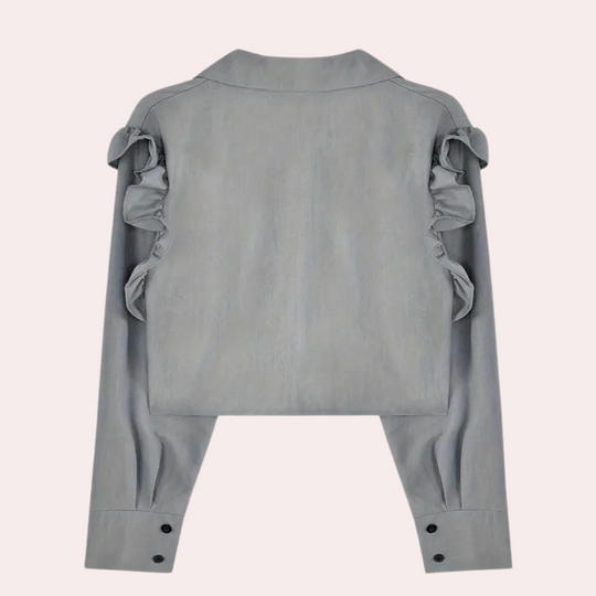 Sahari - Dames Top | Elegante plooidetails, ademend weefsel