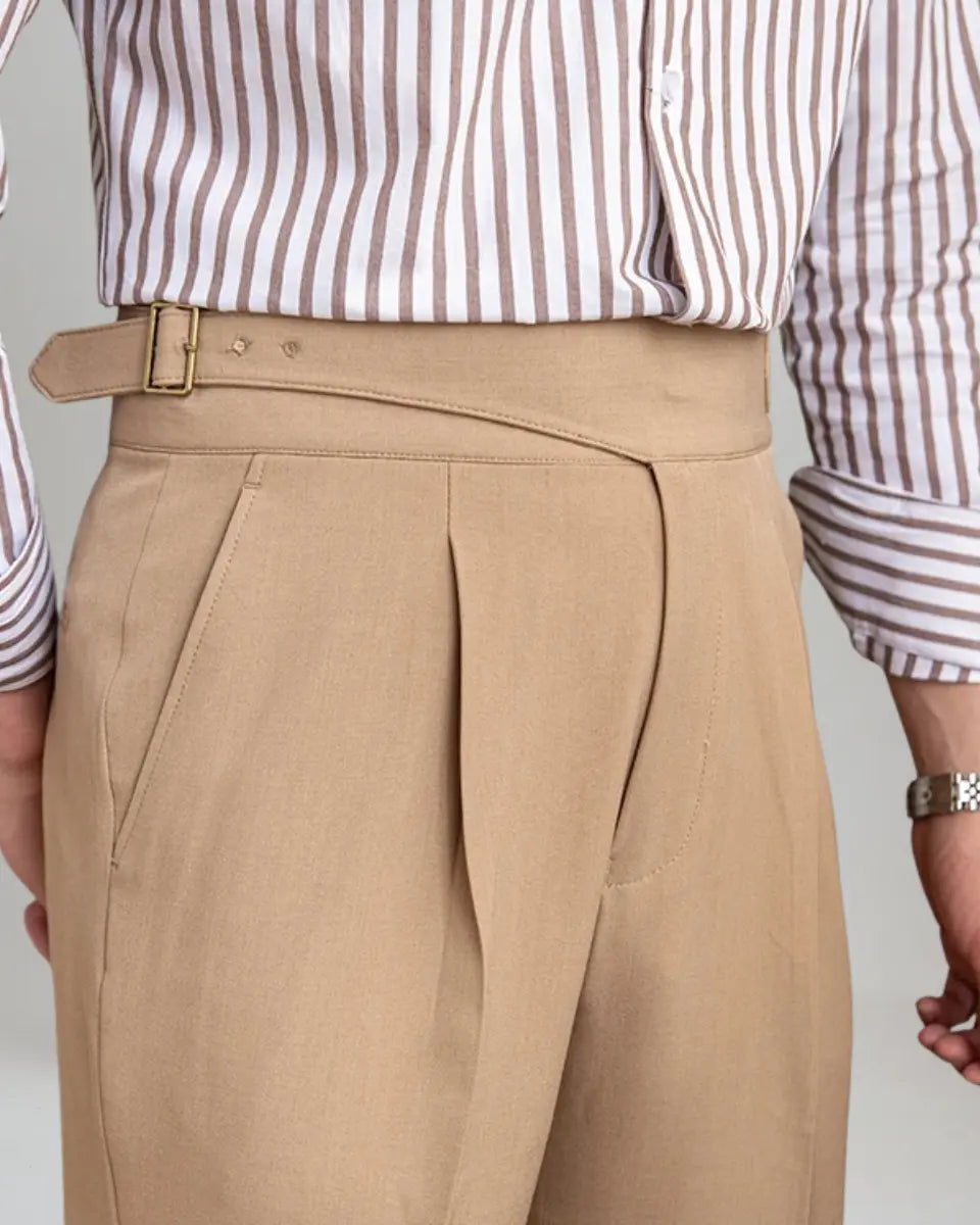 Sahari - Pantalones plisados para hombre | Atemporal, cómodo