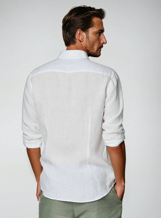 Sahari - Camisa para hombre | Lino, casual, transpirable