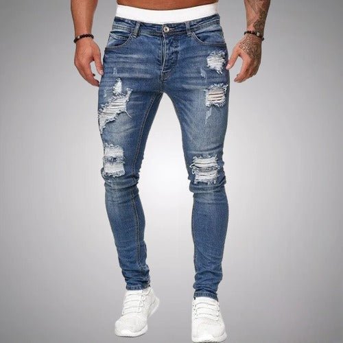 Sahari - Jeans para hombre | Rasgados, Ajuste slim, Mezcla de algodón