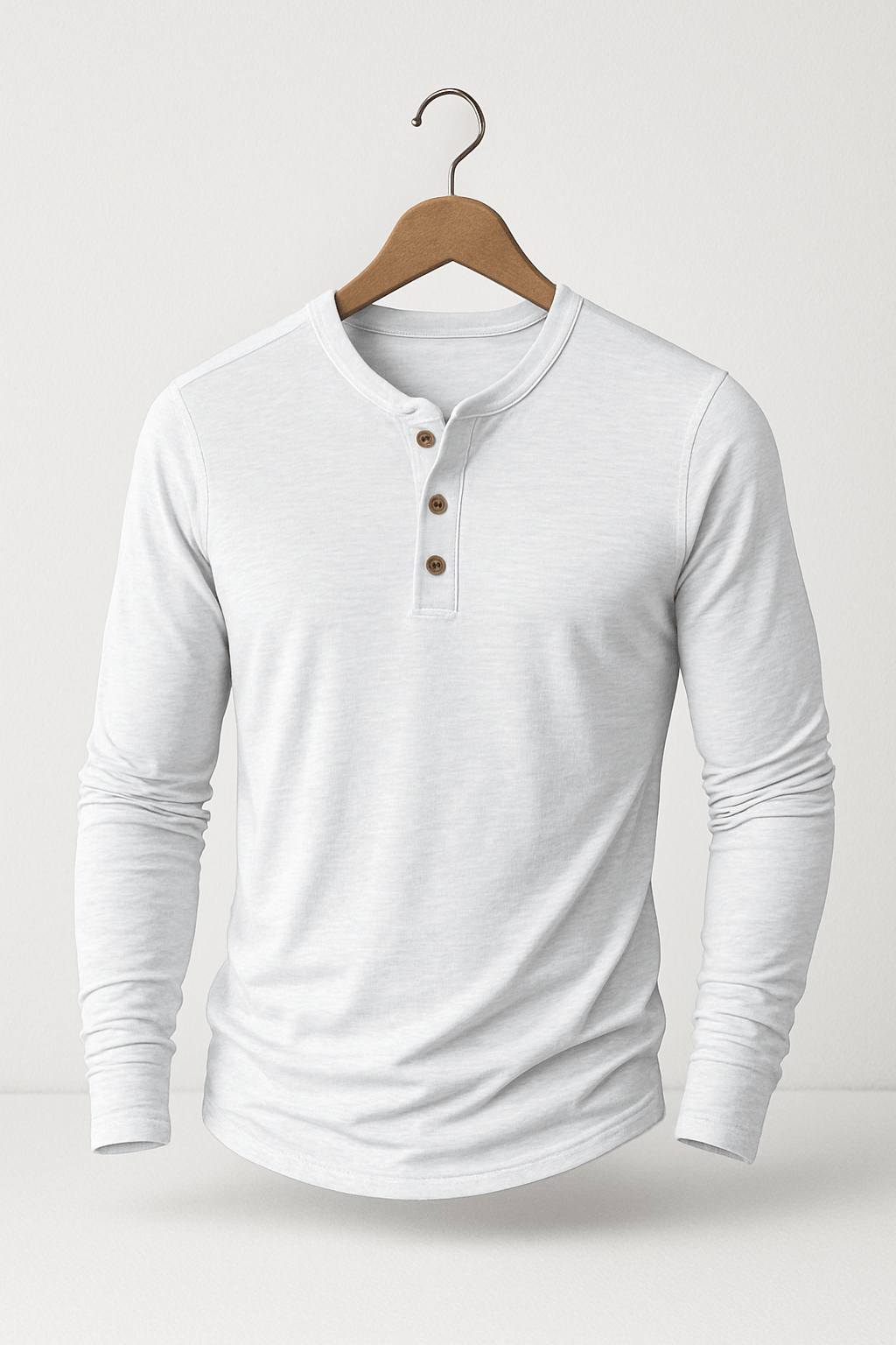 Sahari - Maglia Henley a maniche lunghe da uomo | Materiale morbido e traspirante