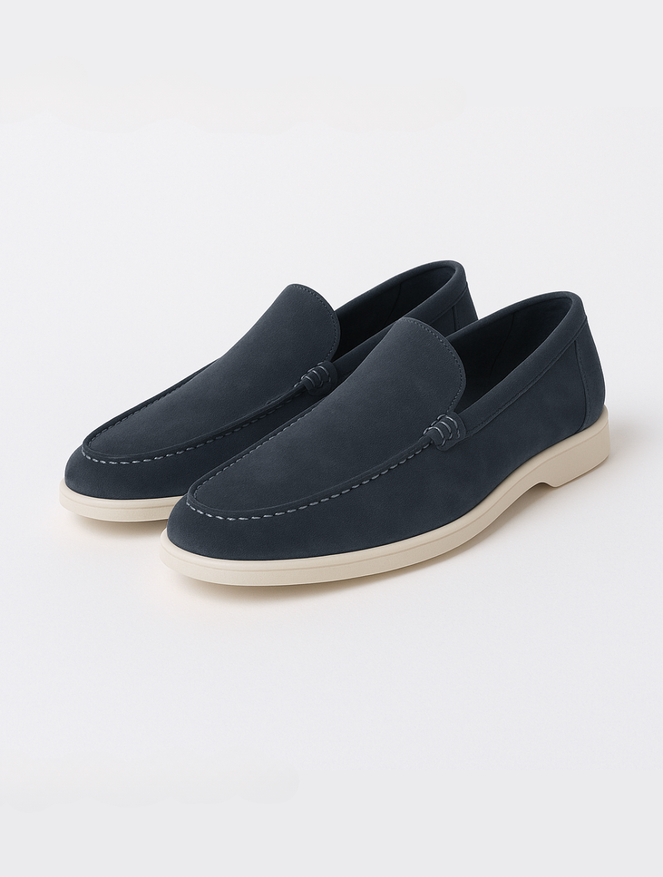 Sahari - Heren Loafers | Suède, Witte Zool, Modern
