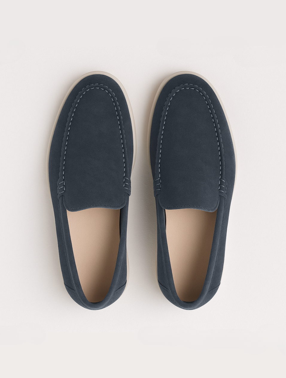 Sahari - Heren Loafers | Suède, Witte Zool, Modern