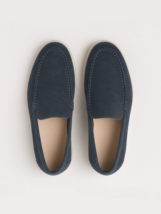 Sahari - Heren Loafers | Suède, Witte Zool, Modern