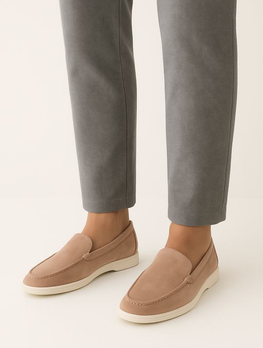 Sahari - Heren Loafers | Suède, Witte Zool, Modern