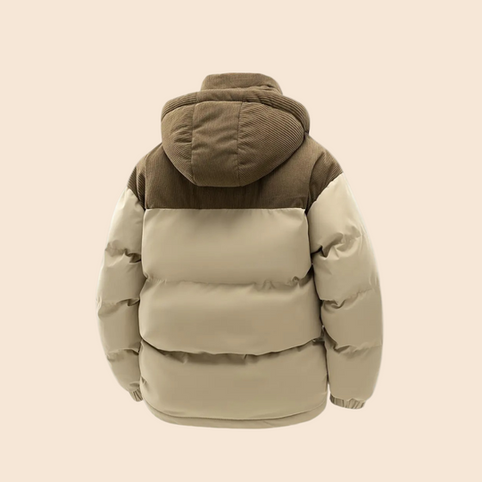 Sahari - Chaqueta acolchada para hombre | Aislada, capucha de pana, diseño moderno, invierno