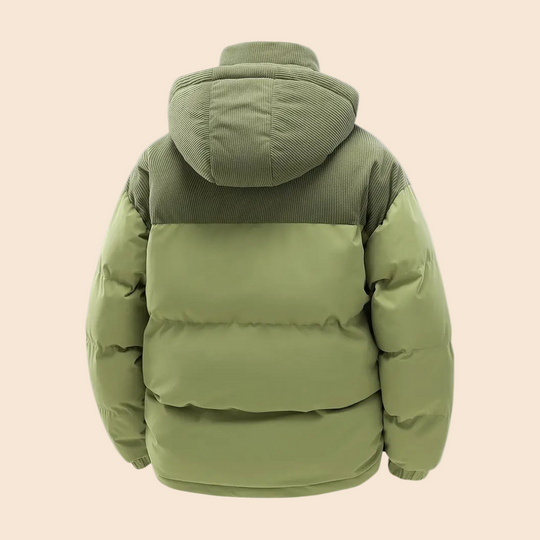 Sahari - Chaqueta acolchada para hombre | Aislada, capucha de pana, diseño moderno, invierno