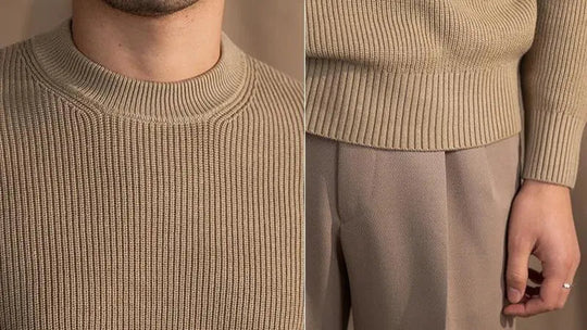 Sahari - Herren Pullover | Gerippt, O-Hals, Atmungsaktives Material