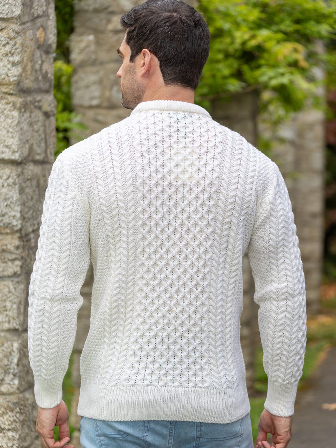 Sahari - Heren Trui | Kabelgebreid, 100% Merinowol, Ademend