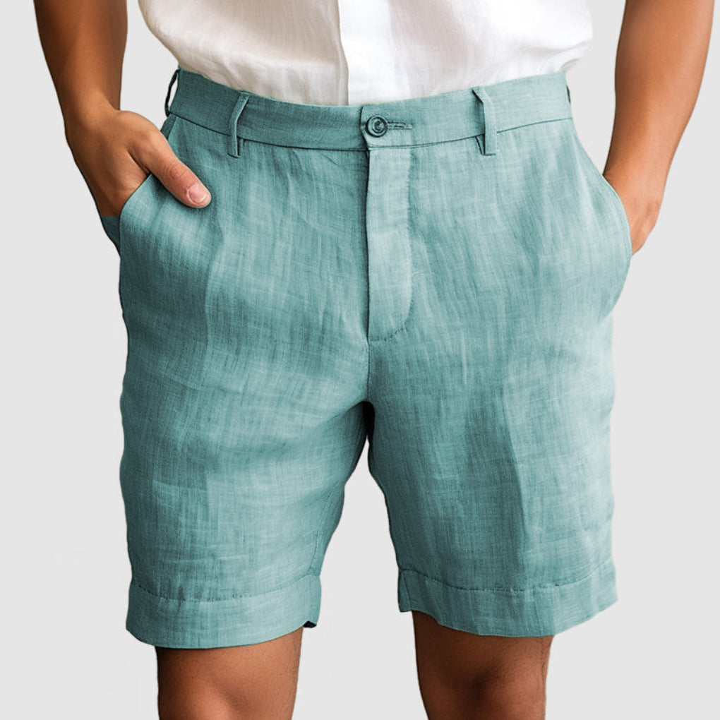 Sahari - Herren Shorts | Atmungsaktive Baumwoll-Leinen-Mischung, Lässiger Stil
